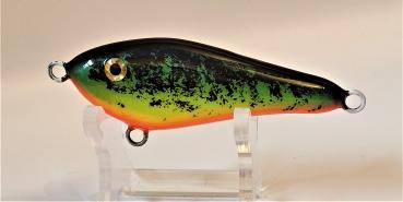 Gewefish,- Handgefertiger Holz-Jerk 10cm, S, Firetiger