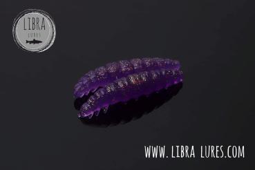 Libra Lures, Larva- Multi Cheese 125, 5x25mm,Purple with Glitter 020