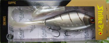 Strike pro, Guppie 13cm sinking ,Custom silbergliiter mit Goldschimmer