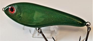 Buster Jerk 15cm sinking, Motoröl grün, Glitter   UV
