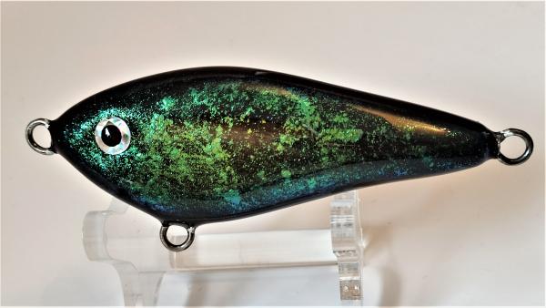 Gewefish,- Handarbeit-Jerk, 10cm, S, aurealis blau grün