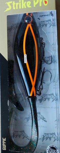 Strike pro, Guppie 11cm sinking ,black orange