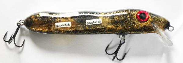 Gewefish-Custom Spezi-Wobbler 9cm, Floating, Braun-Gold,