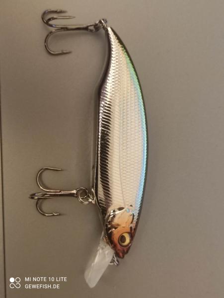 Gewefish Wobbler ca.7,8cm  ca.9 gr, silber