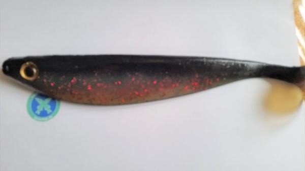 Boggs Lures USA,40cm, Motoroil rot glitter