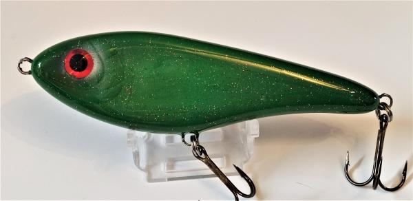 Buster Jerk 15cm sinking, Motoröl grün, Glitter   UV