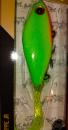 Strike pro Guppie 13cm s ,Custom grün mit silberglitter u.roter Kehle